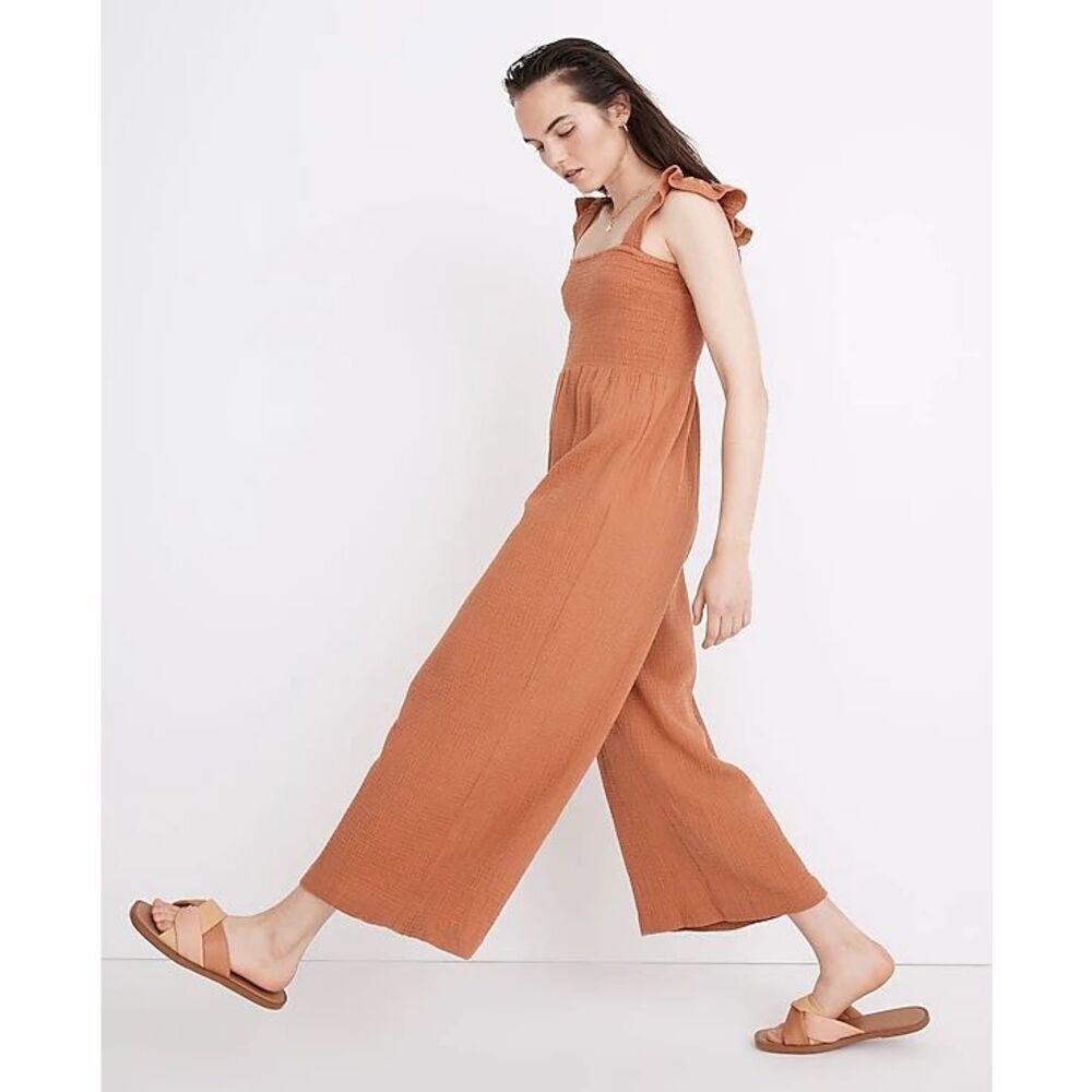 Madewell Rust Orange Romper size 16 Plus High Stretch Cotton